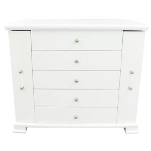 NWT Wayfair Mirrored Velvet Jewelry Box White